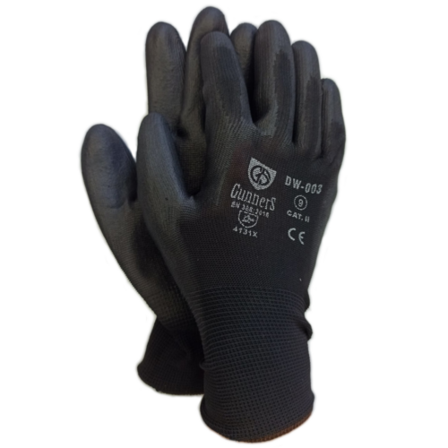 Rękawice poliuretanowe czarne PU DW-003