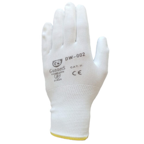 Rękawice poliuretanowe białe PU DW-002